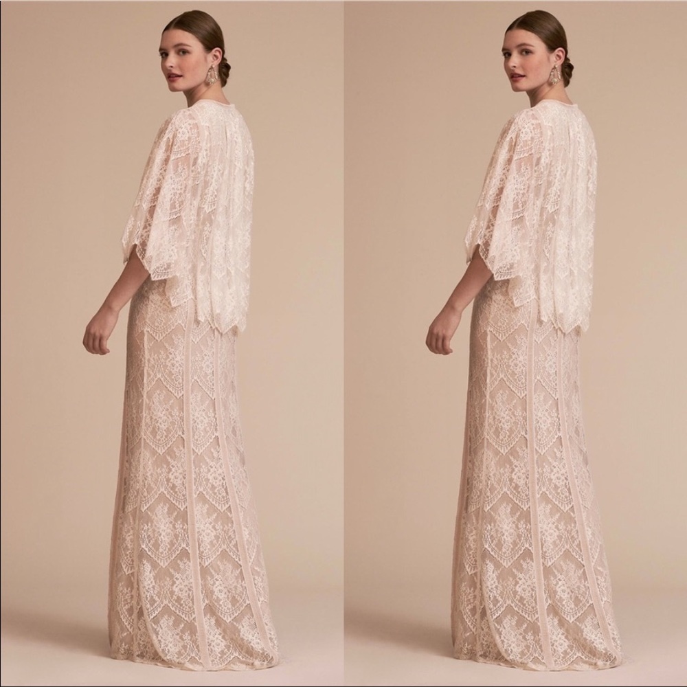 💍 BHLDN Tadashi Shoji Lorene Wedding Dress size 0 Worn Once 🤩 - Picture 5 of 17